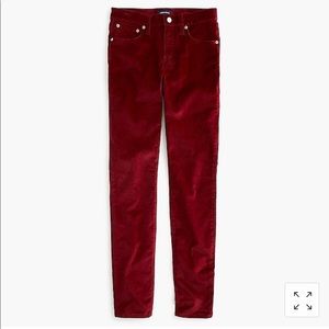 J. Crew Petite 9" High-Rise Toothpick Velvet